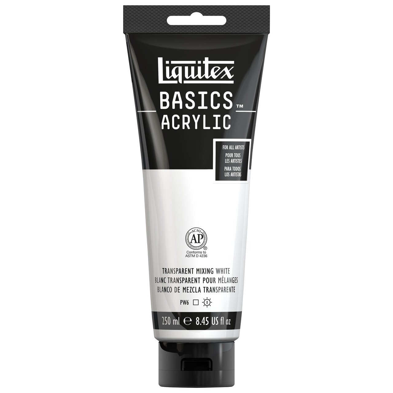 Liquitex Basics Acrylic Color, 250Ml, Transparent Mixing White